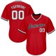 Custom Red White-Black Authentic Throwback Rib-Knit Baseball Jersey Shirt Custom Red White-Black Authentic Throwback Rib-Knit Baseball Jersey Shirt