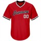 Custom Red White-Black Authentic Throwback Rib-Knit Baseball Jersey Shirt Custom Red White-Black Authentic Throwback Rib-Knit Baseball Jersey Shirt