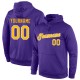 Custom Stitched Purple Gold-White Sports Pullover Sweatshirt Hoodie Custom Stitched Purple Gold-White Sports Pullover Sweatshirt Hoodie