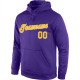 Custom Stitched Purple Gold-White Sports Pullover Sweatshirt Hoodie Custom Stitched Purple Gold-White Sports Pullover Sweatshirt Hoodie
