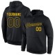 Custom Stitched Black Black-Gold Sports Pullover Sweatshirt Hoodie Custom Stitched Black Black-Gold Sports Pullover Sweatshirt Hoodie