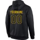 Custom Stitched Black Black-Gold Sports Pullover Sweatshirt Hoodie Custom Stitched Black Black-Gold Sports Pullover Sweatshirt Hoodie