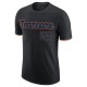 Custom Black Black-Powder Blue Performance T-Shirt Custom Black Black-Powder Blue Performance T-Shirt