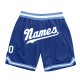 Custom Royal White-Light Blue Authentic Throwback Basketball Shorts Custom Royal White-Light Blue Authentic Throwback Basketball Shorts