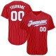 Custom Red White Strip White-Light Blue Authentic Baseball Jersey Custom Red White Strip White-Light Blue Authentic Baseball Jersey