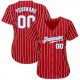 Custom Red White Strip White-Light Blue Authentic Baseball Jersey Custom Red White Strip White-Light Blue Authentic Baseball Jersey