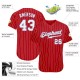Custom Red White Strip White-Light Blue Authentic Baseball Jersey Custom Red White Strip White-Light Blue Authentic Baseball Jersey