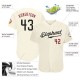 Custom Cream Black-Crimson Authentic Baseball Jersey Custom Cream Black-Crimson Authentic Baseball Jersey