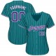 Custom Aqua White Strip Purple-White Authentic Baseball Jersey Custom Aqua White Strip Purple-White Authentic Baseball Jersey