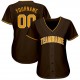 Custom Brown Gold-White Baseball Jersey Custom Brown Gold-White Baseball Jersey