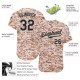 Custom Camo Black-Gray Authentic Baseball Jersey Custom Camo Black-Gray Authentic Baseball Jersey