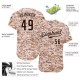 Custom Camo Brown-White Authentic Baseball Jersey Custom Camo Brown-White Authentic Baseball Jersey