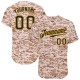 Custom Camo Black-Gold Authentic Baseball Jersey Custom Camo Black-Gold Authentic Baseball Jersey