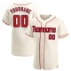 Custom Cream Red-Navy Authentic Baseball Jersey Custom Cream Red-Navy Authentic Baseball Jersey