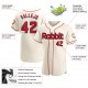 Custom Cream Red-Navy Authentic Baseball Jersey Custom Cream Red-Navy Authentic Baseball Jersey