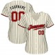 Custom Cream Black Strip Red-Black Authentic Baseball Jersey Custom Cream Black Strip Red-Black Authentic Baseball Jersey