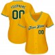 Custom Gold Green-White Authentic Baseball Jersey Custom Gold Green-White Authentic Baseball Jersey