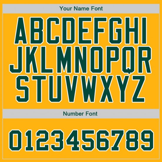 Custom Gold Green-White Authentic Baseball Jersey Custom Gold Green-White Authentic Baseball Jersey