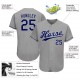 Custom Gray Royal-White Authentic Baseball Jersey Custom Gray Royal-White Authentic Baseball Jersey