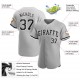 Custom Gray Black-White Authentic Baseball Jersey Custom Gray Black-White Authentic Baseball Jersey