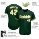 Custom Green White-Gold Authentic Baseball Jersey Custom Green White-Gold Authentic Baseball Jersey