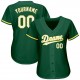Custom Kelly Green White-Gold Authentic Baseball Jersey Custom Kelly Green White-Gold Authentic Baseball Jersey