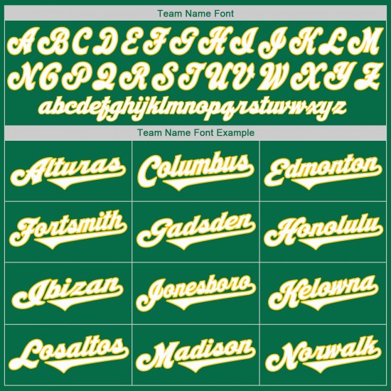 Custom Kelly Green White-Gold Authentic Baseball Jersey Custom Kelly Green White-Gold Authentic Baseball Jersey
