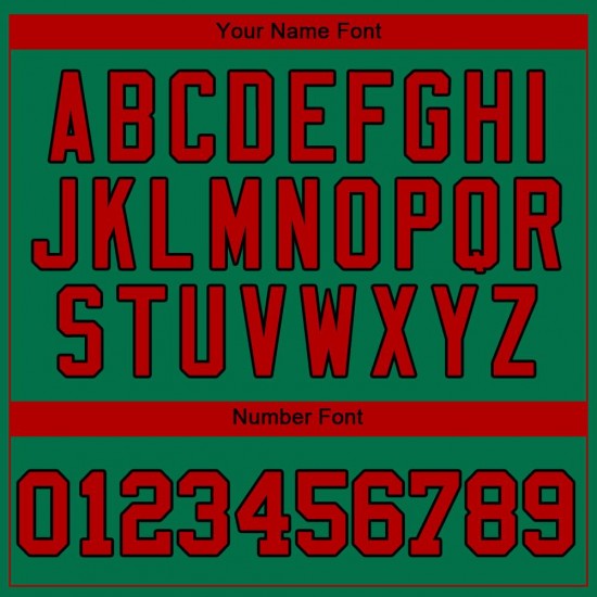 Custom Kelly Green Red-Black Authentic Baseball Jersey Custom Kelly Green Red-Black Authentic Baseball Jersey