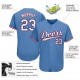 Custom Light Blue White-Red Authentic Baseball Jersey Custom Light Blue White-Red Authentic Baseball Jersey