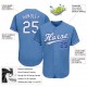 Custom Light Blue White-Royal Authentic Baseball Jersey