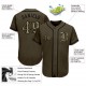 Custom Olive Camo-Black Authentic Salute To Service Baseball Jersey Custom Olive Camo-Black Authentic Salute To Service Baseball Jersey