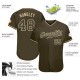 Custom Olive Olive-Cream Authentic Salute To Service Baseball Jersey Custom Olive Olive-Cream Authentic Salute To Service Baseball Jersey