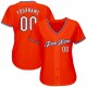 Custom Orange White-Navy Authentic Baseball Jersey Custom Orange White-Navy Authentic Baseball Jersey