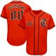 Custom Orange Black-Cream Authentic Baseball Jersey Custom Orange Black-Cream Authentic Baseball Jersey