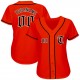 Custom Orange Black-Cream Authentic Baseball Jersey Custom Orange Black-Cream Authentic Baseball Jersey