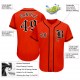 Custom Orange Black-Cream Authentic Baseball Jersey Custom Orange Black-Cream Authentic Baseball Jersey