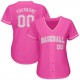 Custom Pink White Authentic Baseball Jersey Custom Pink White Authentic Baseball Jersey