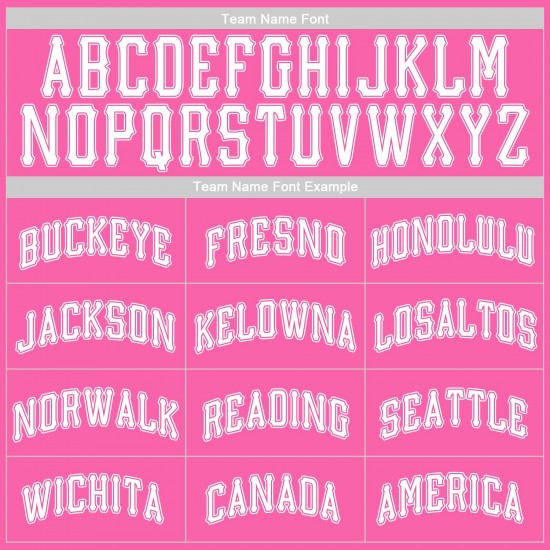 Custom Pink White Authentic Baseball Jersey Custom Pink White Authentic Baseball Jersey