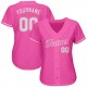 Custom Pink White Authentic Baseball Jersey Custom Pink White Authentic Baseball Jersey