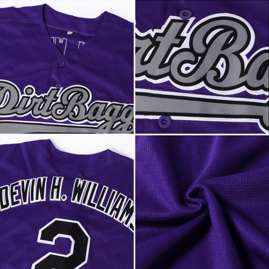Custom Purple White-Old Gold Authentic Baseball Jersey Custom Purple White-Old Gold Authentic Baseball Jersey
