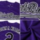 Custom Purple White-Old Gold Authentic Baseball Jersey Custom Purple White-Old Gold Authentic Baseball Jersey