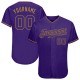 Custom Purple Purple-Old Gold Authentic Baseball Jersey Custom Purple Purple-Old Gold Authentic Baseball Jersey