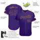 Custom Purple Purple-Old Gold Authentic Baseball Jersey Custom Purple Purple-Old Gold Authentic Baseball Jersey