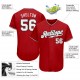 Custom Red White-Black Authentic Baseball Jersey Custom Red White-Black Authentic Baseball Jersey