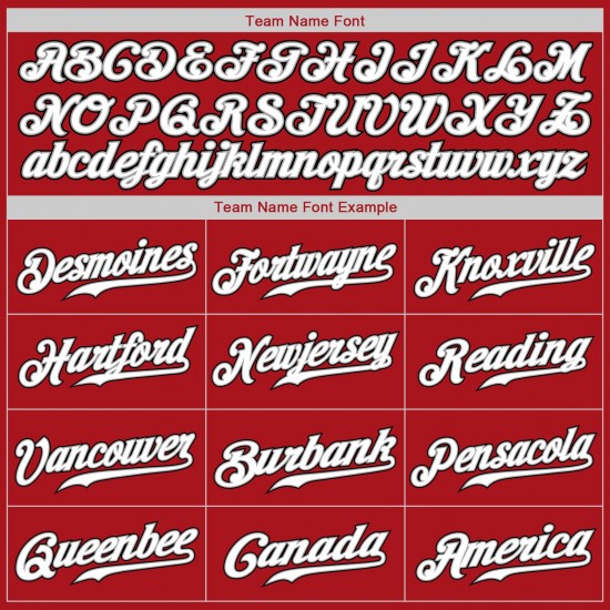 Custom Red White-Black Authentic Baseball Jersey Custom Red White-Black Authentic Baseball Jersey