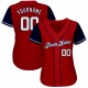Custom Red White-Navy Authentic Baseball Jersey Custom Red White-Navy Authentic Baseball Jersey