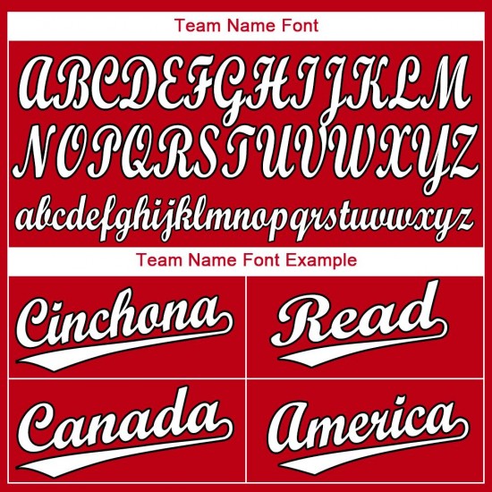 Custom Red White-Black Baseball Jersey Custom Red White-Black Baseball Jersey