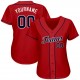 Custom Red Navy-White Authentic Baseball Jersey Custom Red Navy-White Authentic Baseball Jersey