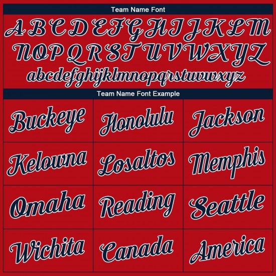 Custom Red Navy-White Authentic Baseball Jersey Custom Red Navy-White Authentic Baseball Jersey