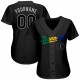 Custom Black Black-Royal Authentic Baseball Jersey Custom Black Black-Royal Authentic Baseball Jersey